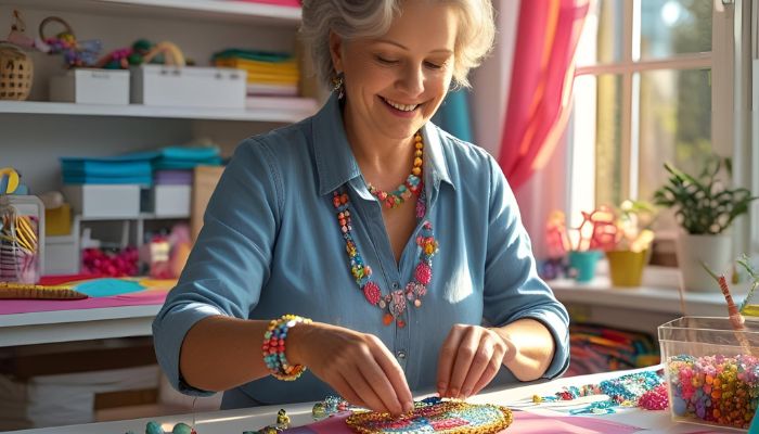 MULHER FAZENDO ARTESANATO PERSONALIZADO